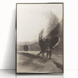 Gothic Angelic Embrace – Dark and Moody Gothic Canvas Print