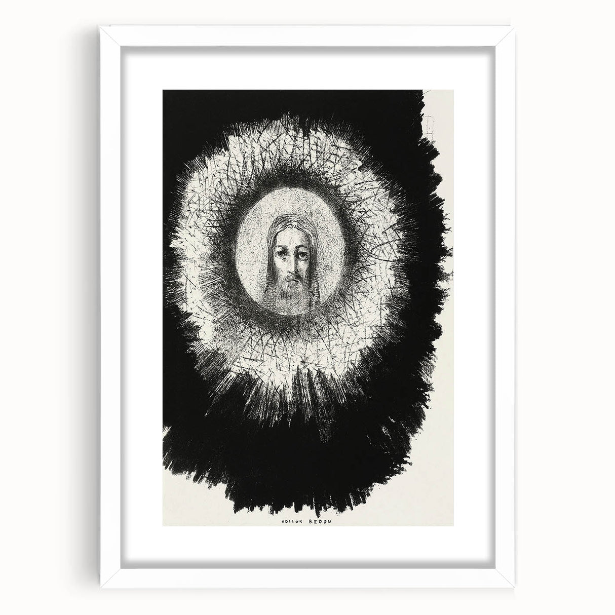 Gothic Halo Portrait – Dark and Mystical Gothic Wall Art Canvas Print