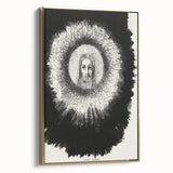 Gothic Halo Portrait – Dark and Mystical Gothic Wall Art Canvas Print