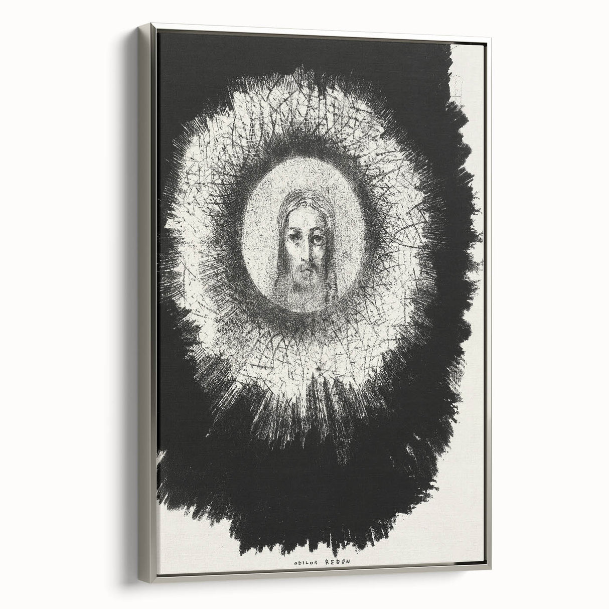 Gothic Halo Portrait – Dark and Mystical Gothic Wall Art Canvas Print
