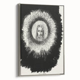 Gothic Halo Portrait – Dark and Mystical Gothic Wall Art Canvas Print