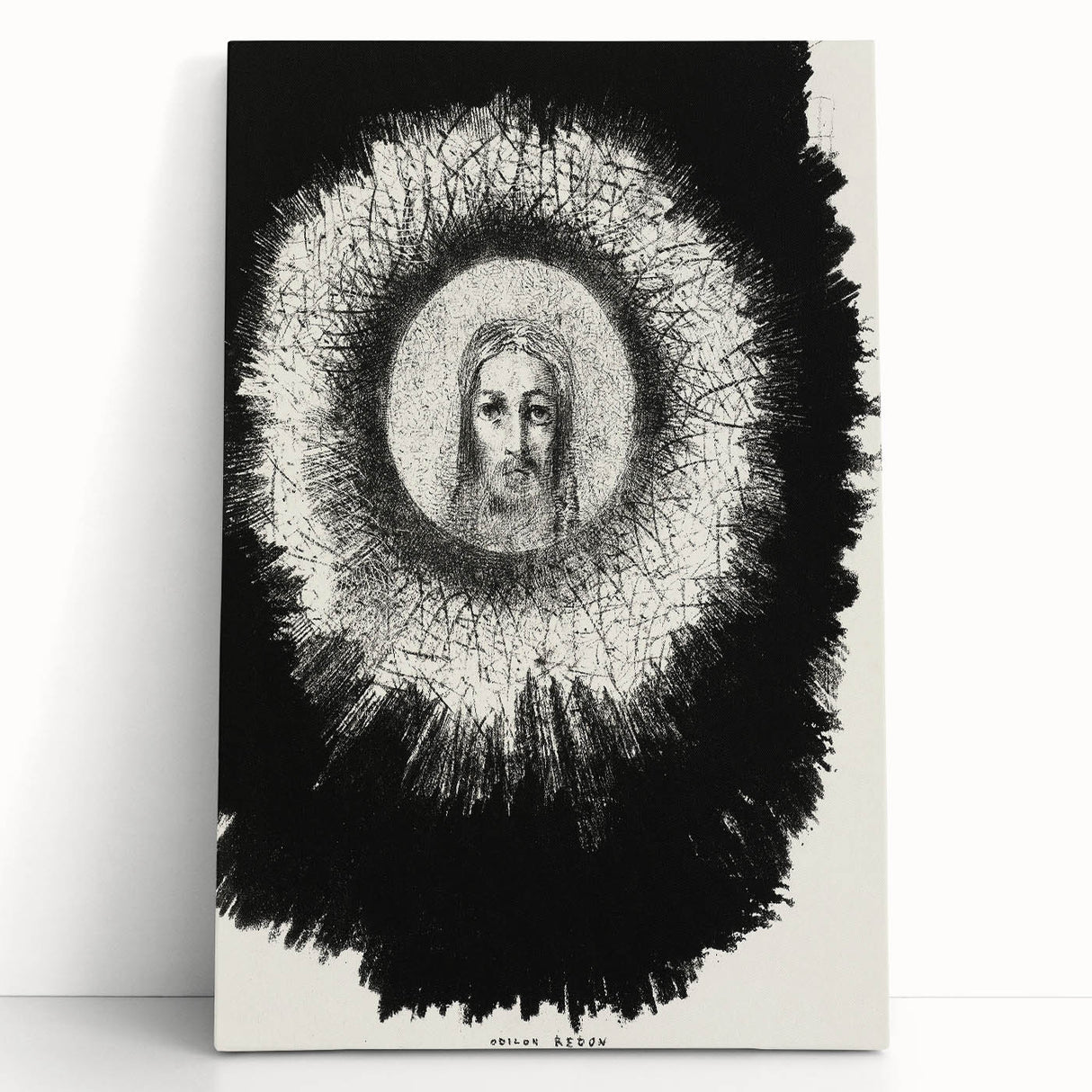 Gothic Halo Portrait – Dark and Mystical Gothic Wall Art Canvas Print