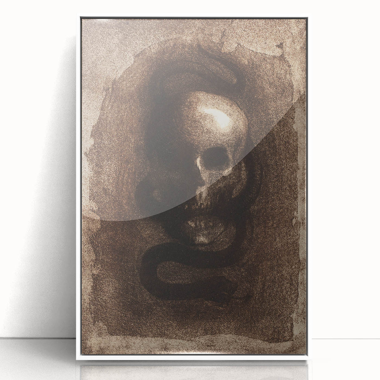 Gothic Skull and Serpent – Dark and Mysterious Gothic Canvas Print