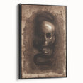 Gothic Skull and Serpent – Dark and Mysterious Gothic Canvas Print