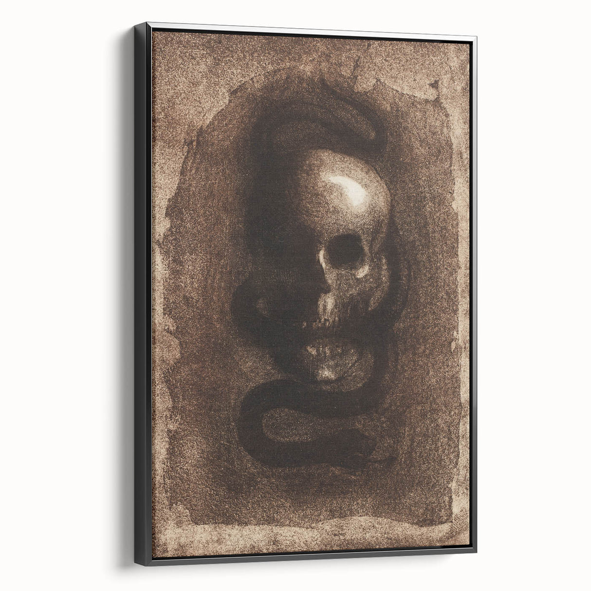Gothic Skull and Serpent – Dark and Mysterious Gothic Canvas Print