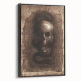 Gothic Skull and Serpent – Dark and Mysterious Gothic Canvas Print