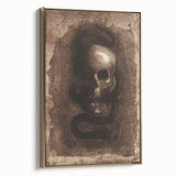 Gothic Skull and Serpent – Dark and Mysterious Gothic Canvas Print
