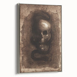 Gothic Skull and Serpent – Dark and Mysterious Gothic Canvas Print