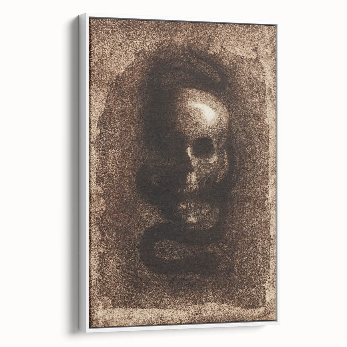 Gothic Skull and Serpent – Dark and Mysterious Gothic Canvas Print