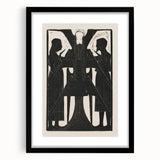 Gothic Angelic Figures – Dark Medieval Gothic Wall Art Canvas Print