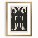 Gothic Angelic Figures – Dark Medieval Gothic Wall Art Canvas Print