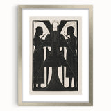 Gothic Angelic Figures – Dark Medieval Gothic Wall Art Canvas Print