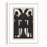Gothic Angelic Figures – Dark Medieval Gothic Wall Art Canvas Print