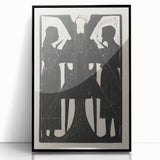 Gothic Angelic Figures – Dark Medieval Gothic Wall Art Canvas Print