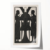 Gothic Angelic Figures – Dark Medieval Gothic Wall Art Canvas Print