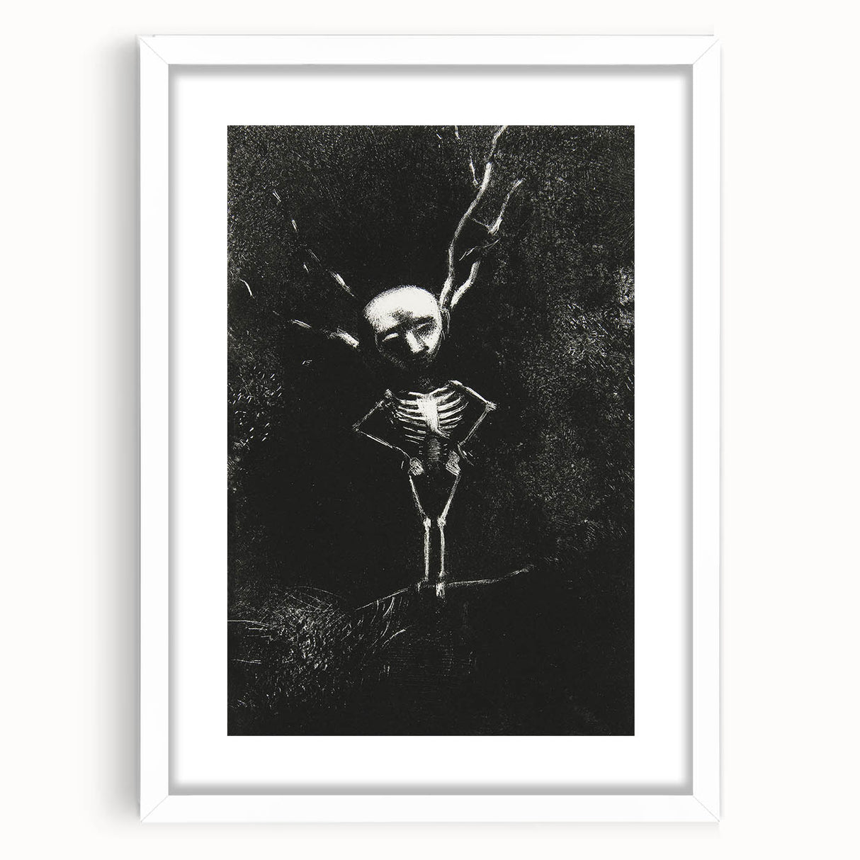 Gothic Skeleton Tree – Dark and Surreal Gothic Wall Art Canvas Print
