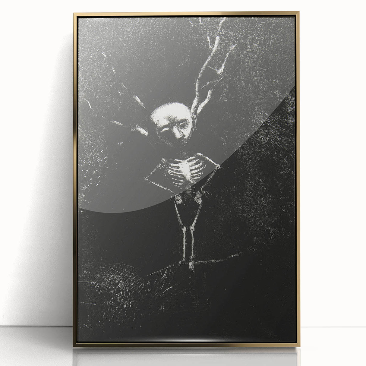Gothic Skeleton Tree – Dark and Surreal Gothic Wall Art Canvas Print