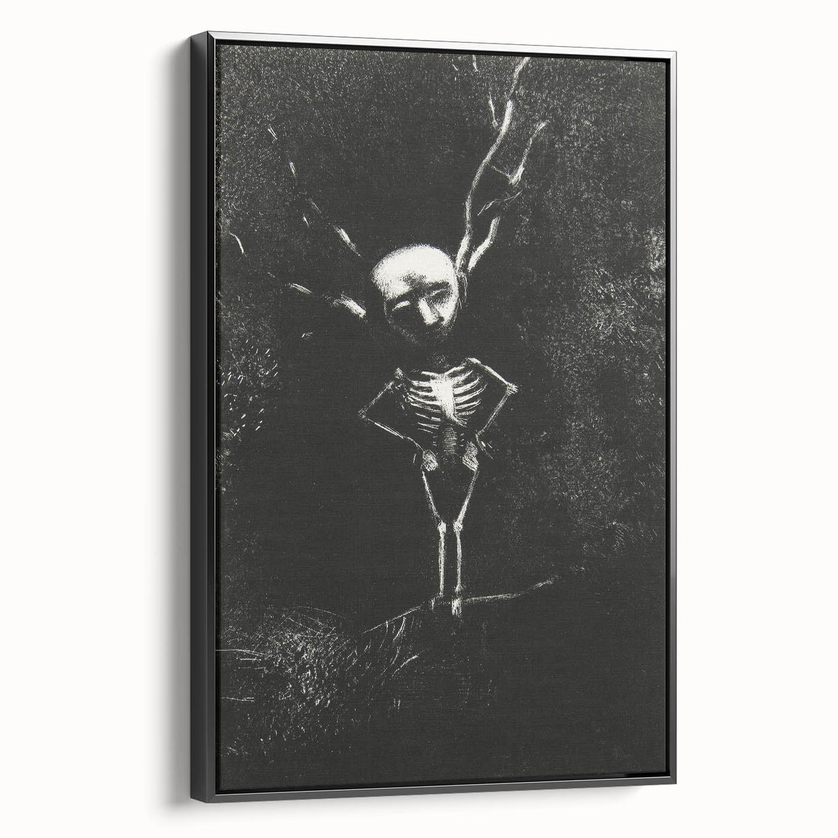 Gothic Skeleton Tree – Dark and Surreal Gothic Wall Art Canvas Print