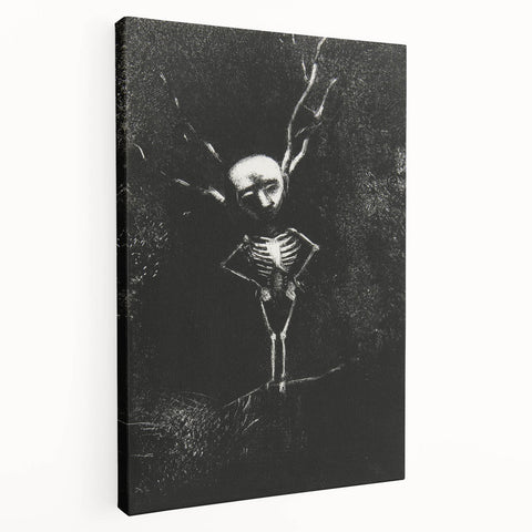 Gothic Skeleton Tree – Dark and Surreal Gothic Wall Art Canvas Print