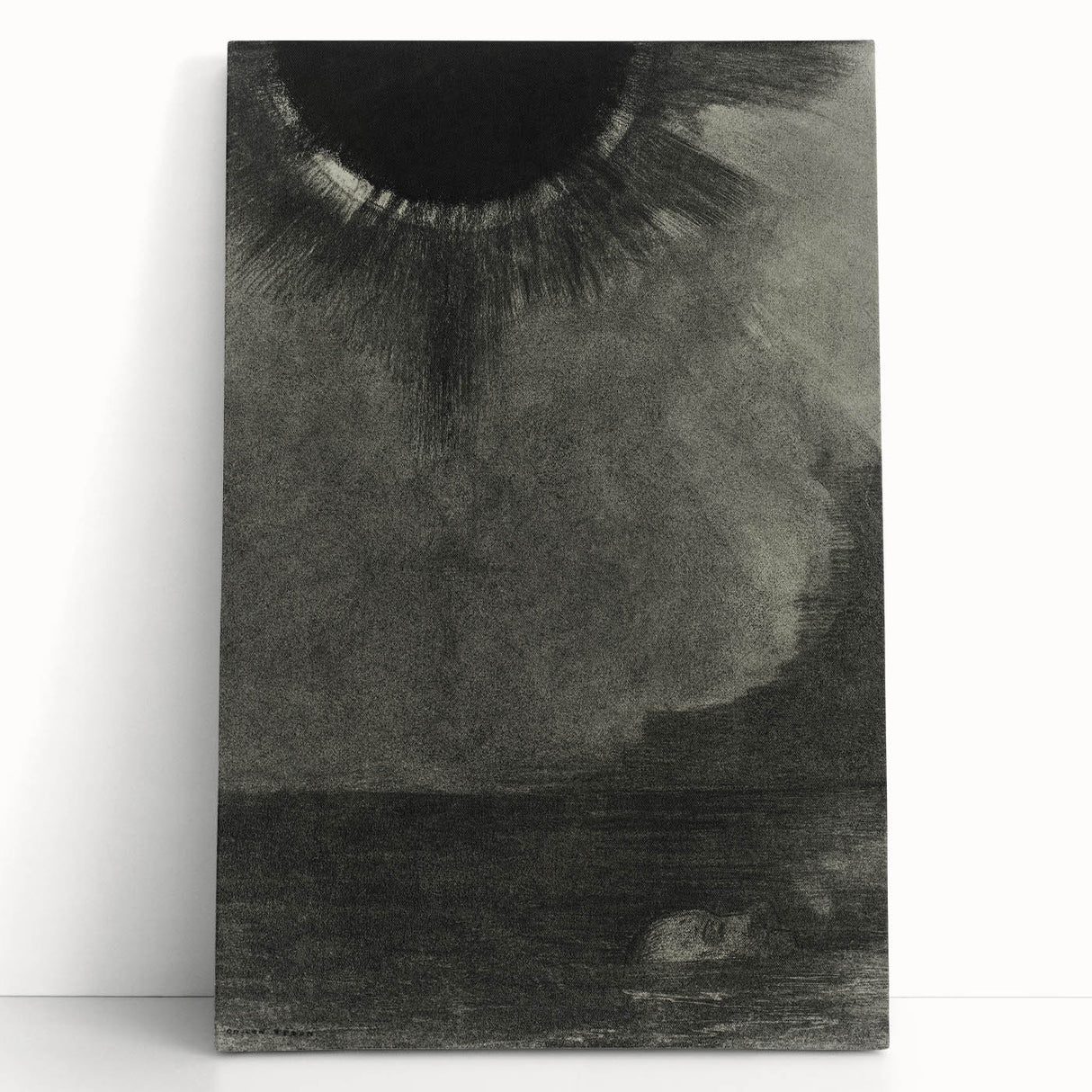 Eerie Eclipse Gothic Canvas – Dark Abstract Gothic Wall Art Decor