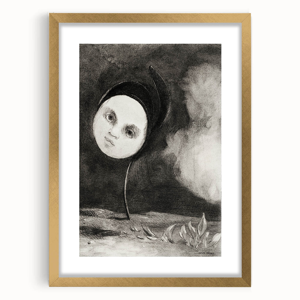 Gothic Moonface – Surreal and Dreamlike Gothic Wall Art Canvas Print