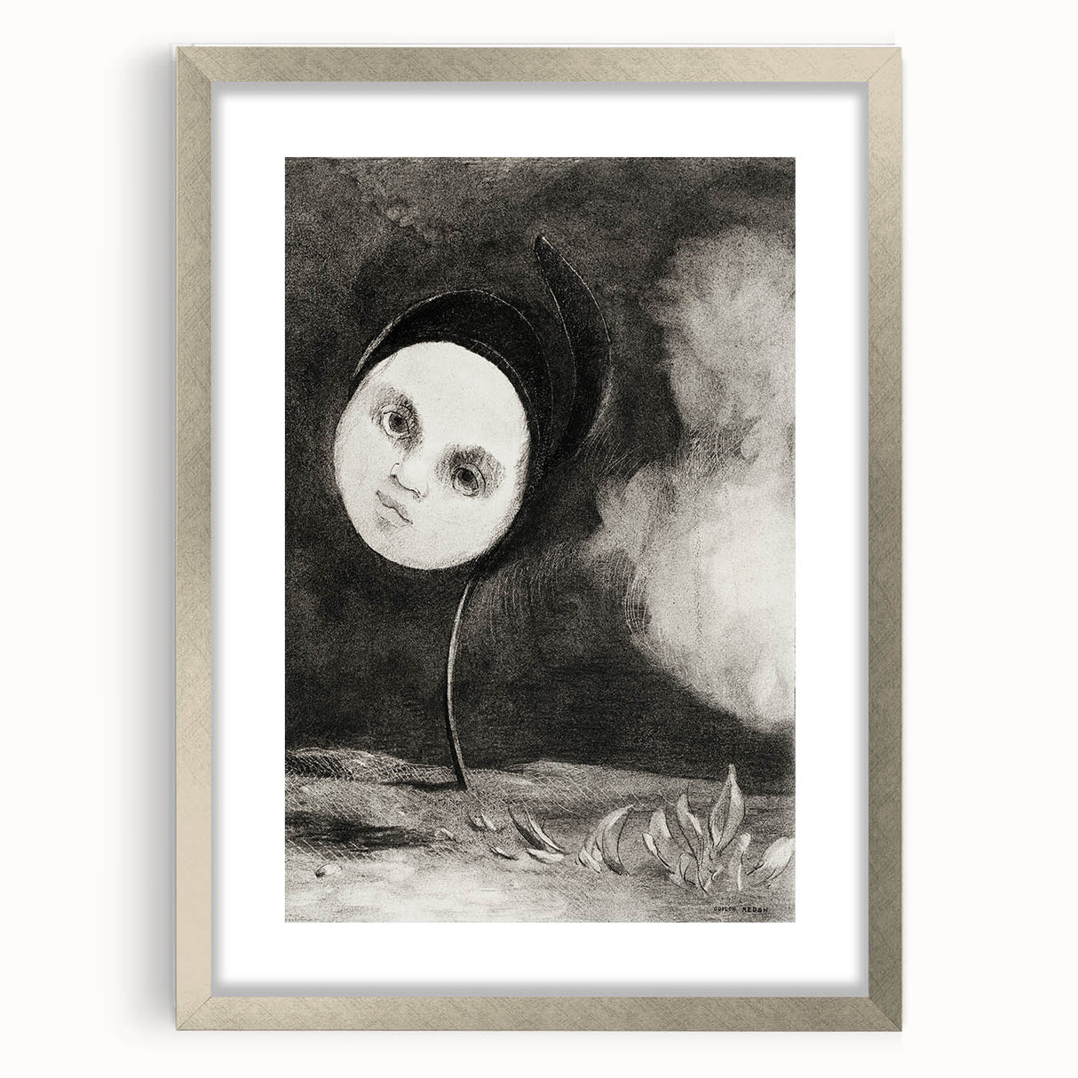 Gothic Moonface – Surreal and Dreamlike Gothic Wall Art Canvas Print