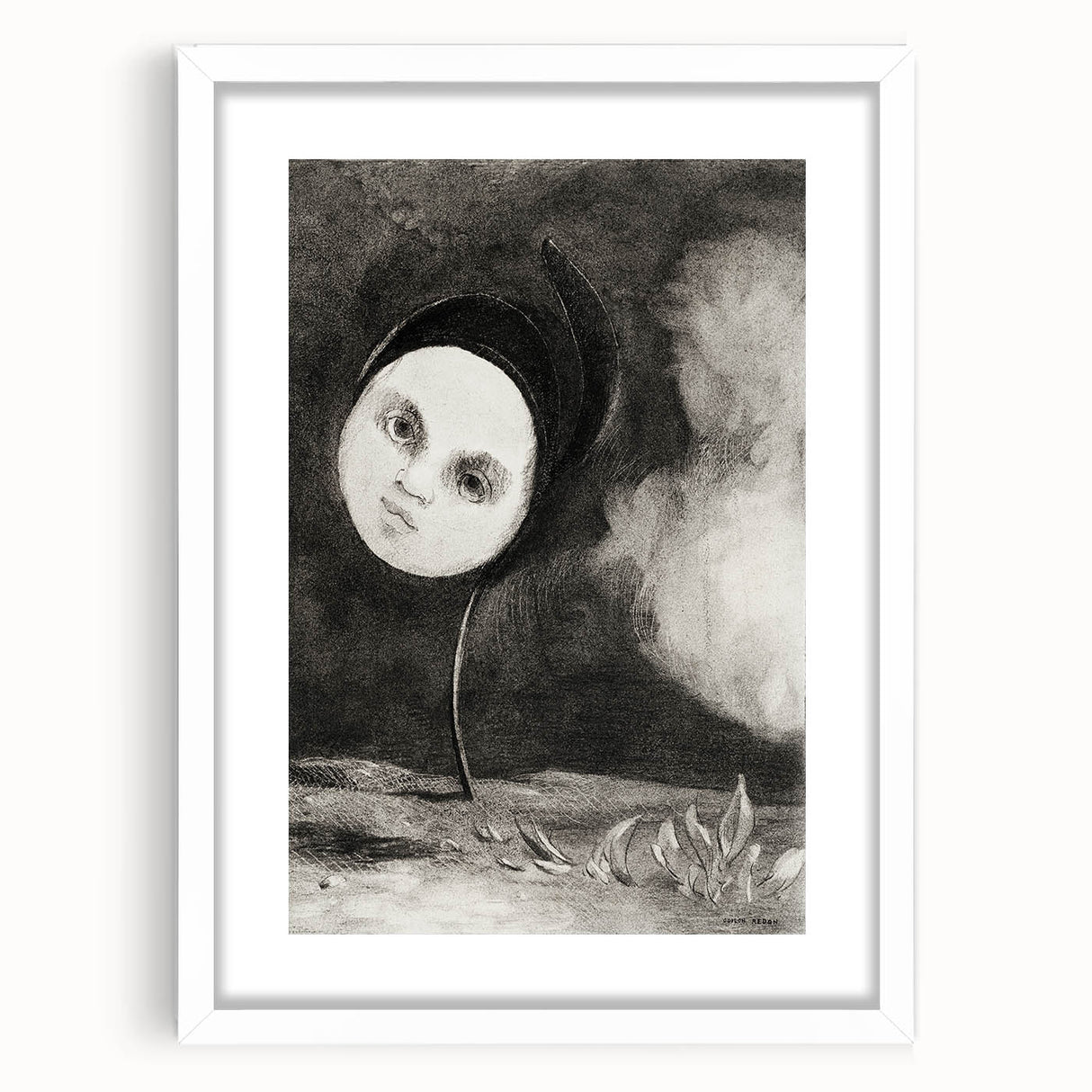 Gothic Moonface – Surreal and Dreamlike Gothic Wall Art Canvas Print
