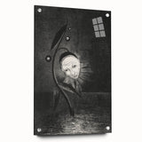 Gothic Flower and Face – Surreal Dark Gothic Wall Art Canvas Print