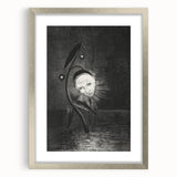 Gothic Flower and Face – Surreal Dark Gothic Wall Art Canvas Print