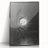 Gothic Flower and Face – Surreal Dark Gothic Wall Art Canvas Print