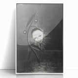Gothic Flower and Face – Surreal Dark Gothic Wall Art Canvas Print