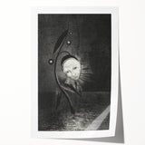 Gothic Flower and Face – Surreal Dark Gothic Wall Art Canvas Print