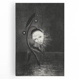 Gothic Flower and Face – Surreal Dark Gothic Wall Art Canvas Print