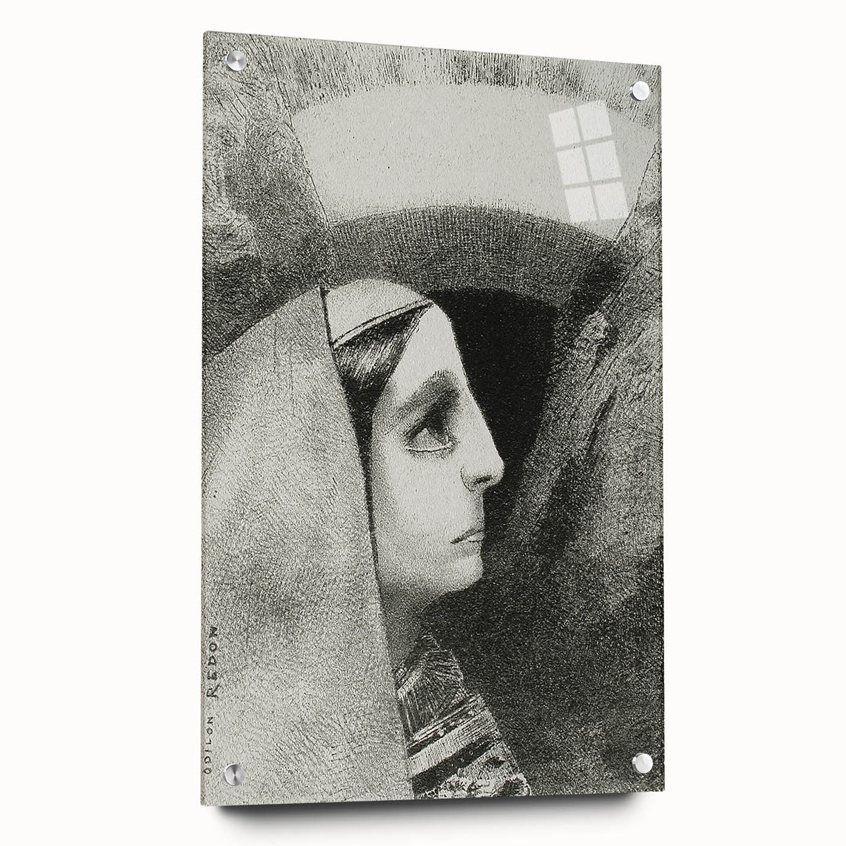 Gothic Woman’s Profile – Dark and Mysterious Gothic Wall Art Canvas Print