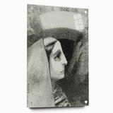 Gothic Woman’s Profile – Dark and Mysterious Gothic Wall Art Canvas Print