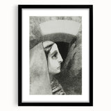 Gothic Woman’s Profile – Dark and Mysterious Gothic Wall Art Canvas Print
