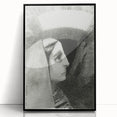 Gothic Woman’s Profile – Dark and Mysterious Gothic Wall Art Canvas Print
