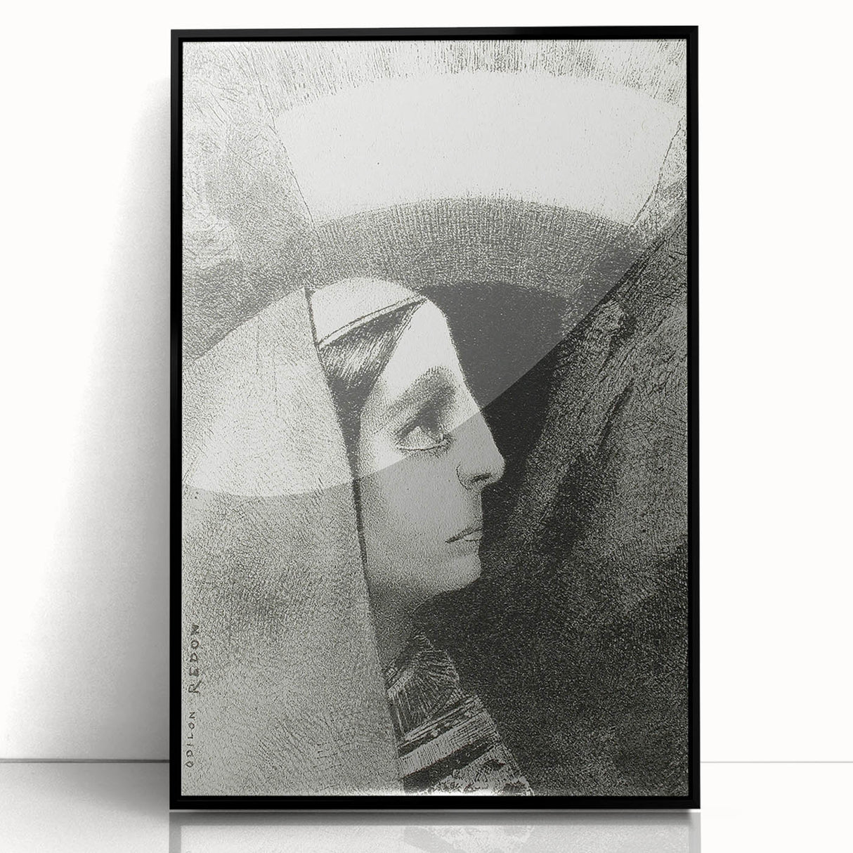 Gothic Woman’s Profile – Dark and Mysterious Gothic Wall Art Canvas Print