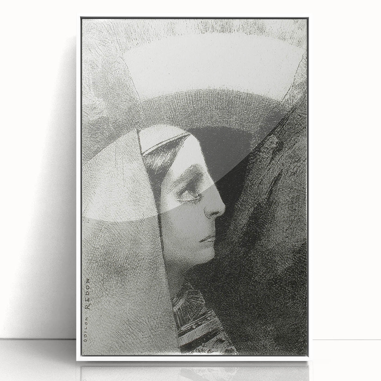 Gothic Woman’s Profile – Dark and Mysterious Gothic Wall Art Canvas Print