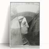 Gothic Woman’s Profile – Dark and Mysterious Gothic Wall Art Canvas Print