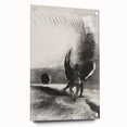 Gothic Wall Art | Winged Figures in Darkness | Gothic Decor Canvas Print