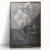 Dark Warrior Gothic Canvas – Epic Battle Scene Gothic Wall Art Decor