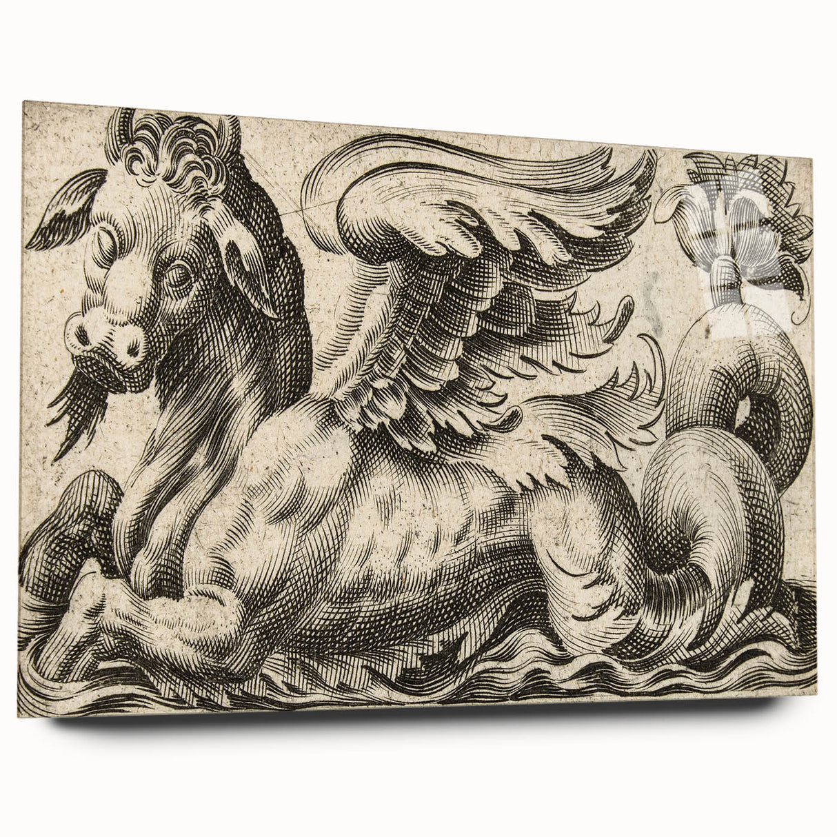 Medieval Gothic Canvas - Vintage Mythical Beast Illustration Wall Art