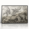 Medieval Gothic Canvas - Vintage Mythical Beast Illustration Wall Art