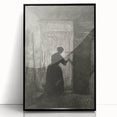 Gothic Wall Art - Vintage Gothic Prints - Woman in Shadows Design