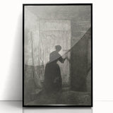 Gothic Wall Art - Vintage Gothic Prints - Woman in Shadows Design