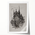 Gothic Cathedral Art | Medieval Architecture Sketch | Gothic Wall Print