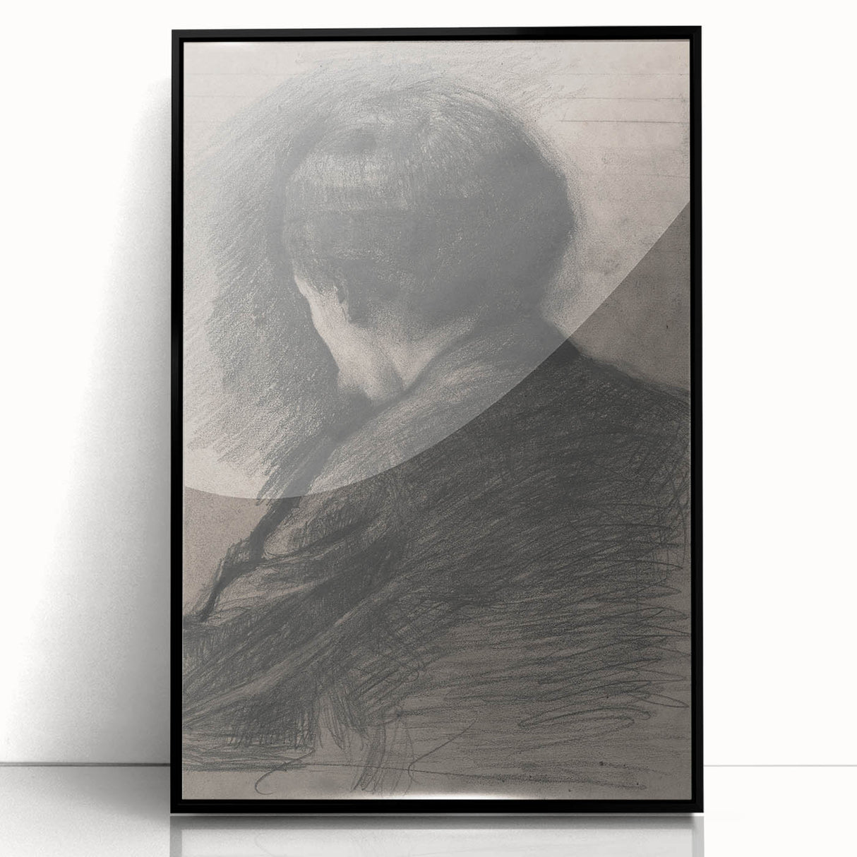 Gothic Wall Art - Mysterious Shadowy Portrait Dark Decor Style