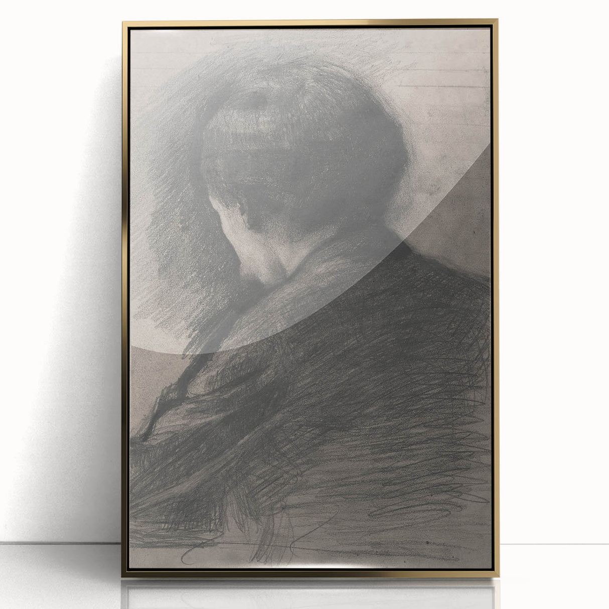 Gothic Wall Art - Mysterious Shadowy Portrait Dark Decor Style