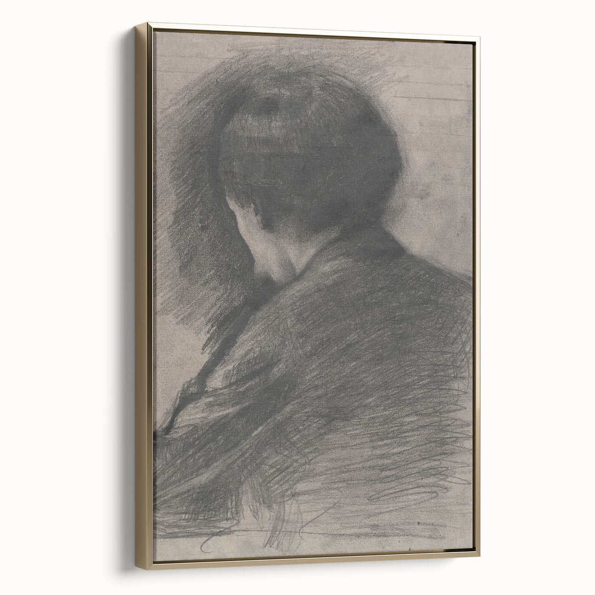 Gothic Wall Art - Mysterious Shadowy Portrait Dark Decor Style